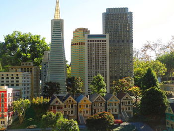 Skyscrapers in city against sky