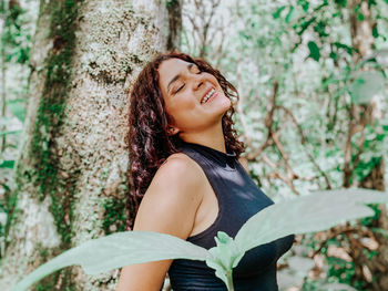 Portrait of a smiling young woman