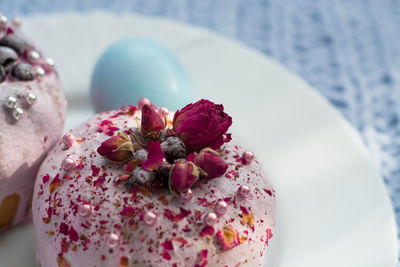 Close-up of cake in plate