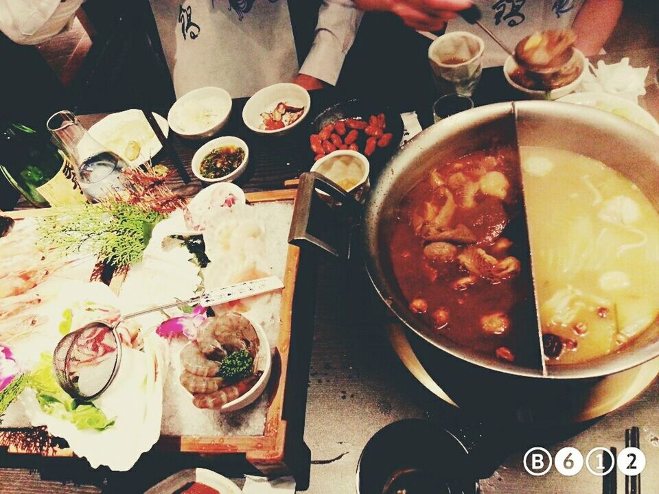 food and drink, food, freshness, indoors, healthy eating, table, high angle view, bowl, ready-to-eat, person, meal, holding, plate, preparation, men, lifestyles, still life, meat