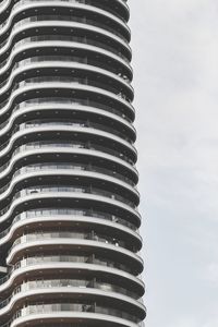 Low angle view of modern building against sky