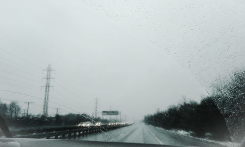 Road passing through forest