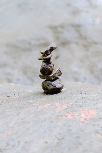 Close-up of stacked stones