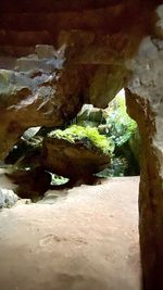 Rock formations in cave
