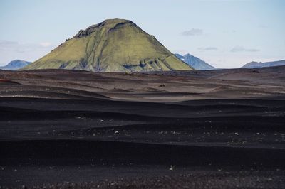 Scenic view of desert against sky