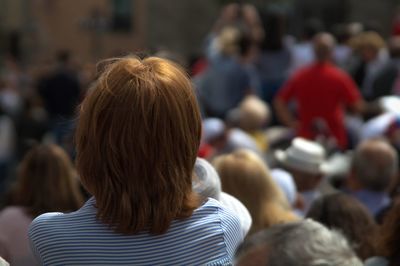 Rear view of people