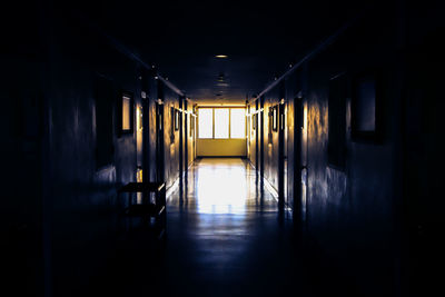 Empty corridor of building