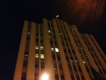 Low angle view of building at night