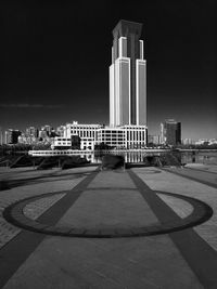 View of monument at night