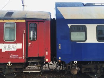 Train parked on road