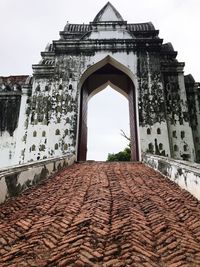 Low angle view of historical building against sky