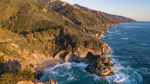 Aerial view of sea