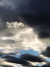 Low angle view of clouds in sky