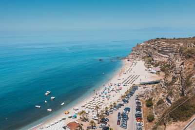 Holiday coast in calabria region during summer period