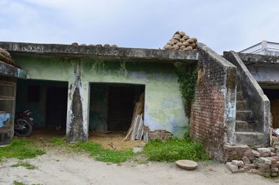 Exterior of old building against sky