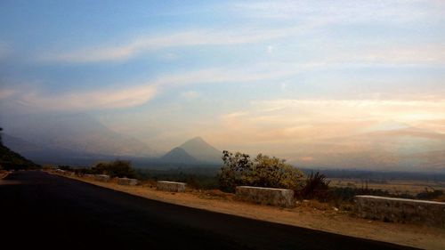 Road passing through landscape