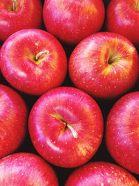 Full frame shot of apples for sale at market