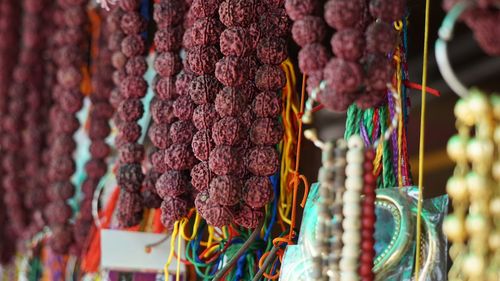 Close-up of multi colored for sale in market