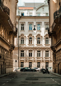 Cars on street in city