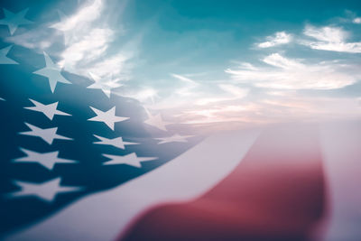 Close-up of flag against sky