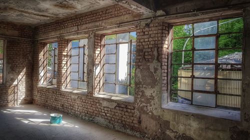 Interior of abandoned building