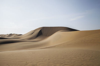 Sand dunes in a desert