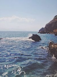 Rocky coast on a sunny day