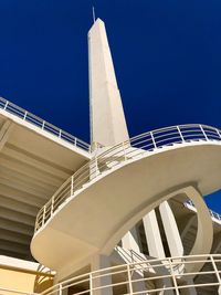 Low angle view of staircase against building