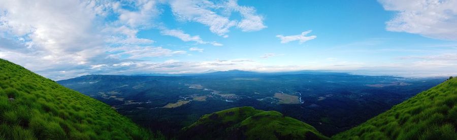 Panoramic view of landscape against sky