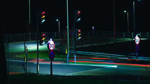 Blurred motion of car at traffic lights 