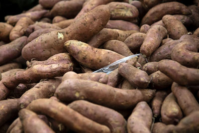 Full frame shot of roasted for sale in market