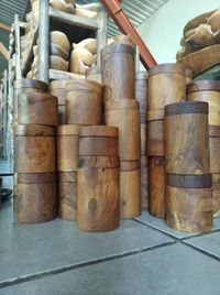 Stack of firewood in kitchen