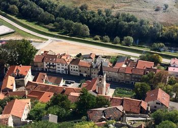 High angle view of townscape