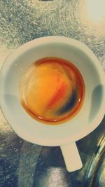 High angle view of tea on table