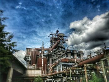 Low angle view of built structure against sky