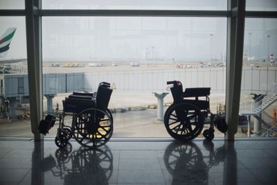 View of people sitting in airport