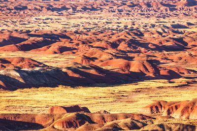 Aerial view of a desert