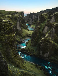 River flowing through rocks