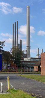 Built structure against sky in city