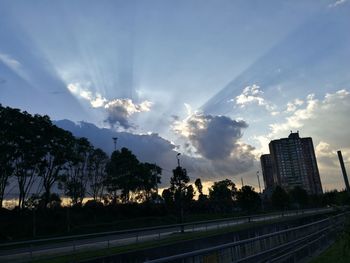 Panoramic view of city against sky