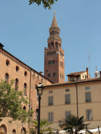 Low angle view of building against clear sky