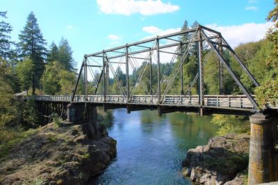 Bridge over river against sky