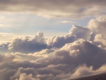 Low angle view of cloudy sky