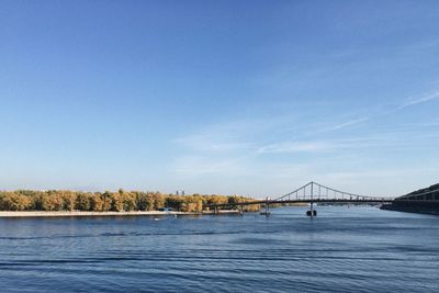 Bridge over river against sky