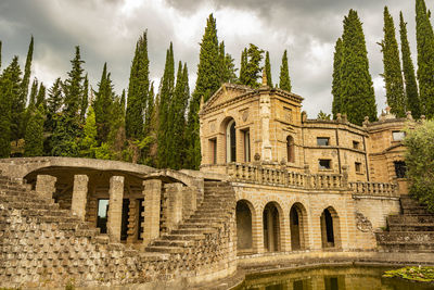 Panoramic view of historic building against sky