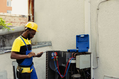 Man working at construction site