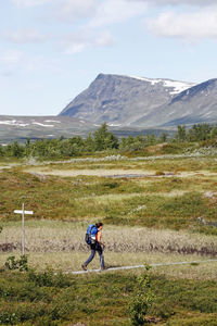 Woman hiking