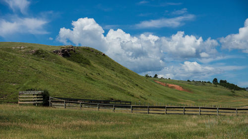 Panoramic shot of countryside landscape