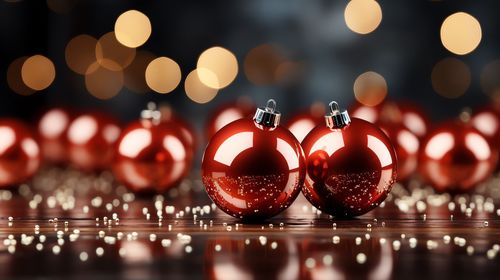 Close-up of christmas decorations
