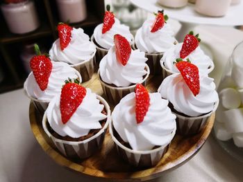 Close-up of dessert on table